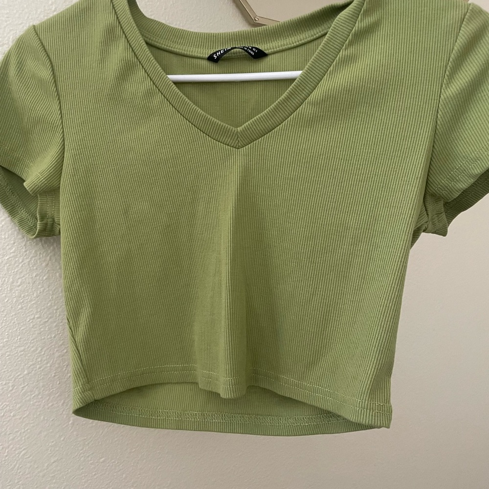 Green Crop top
